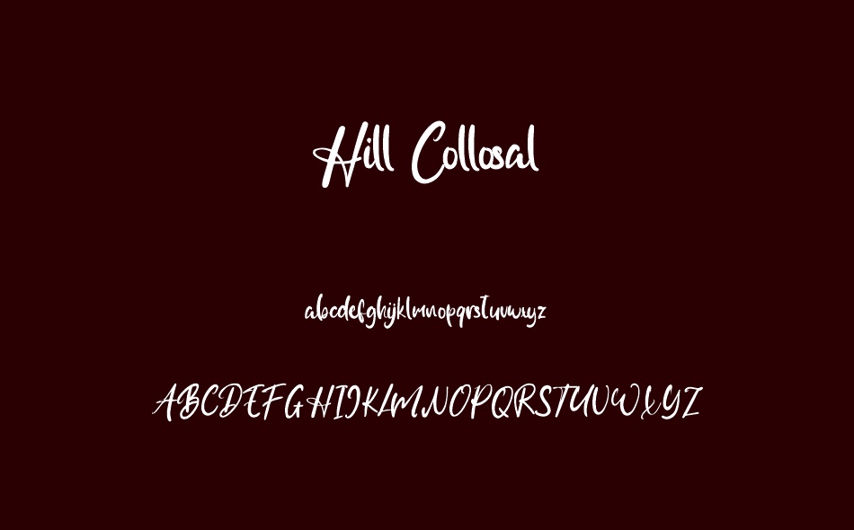Hill Collosal font