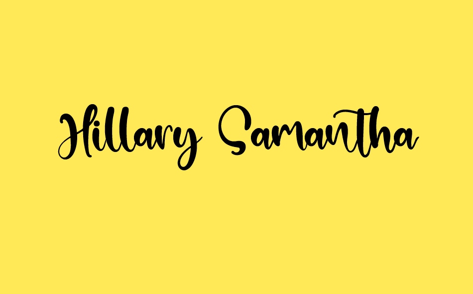 Hillary Samantha font big