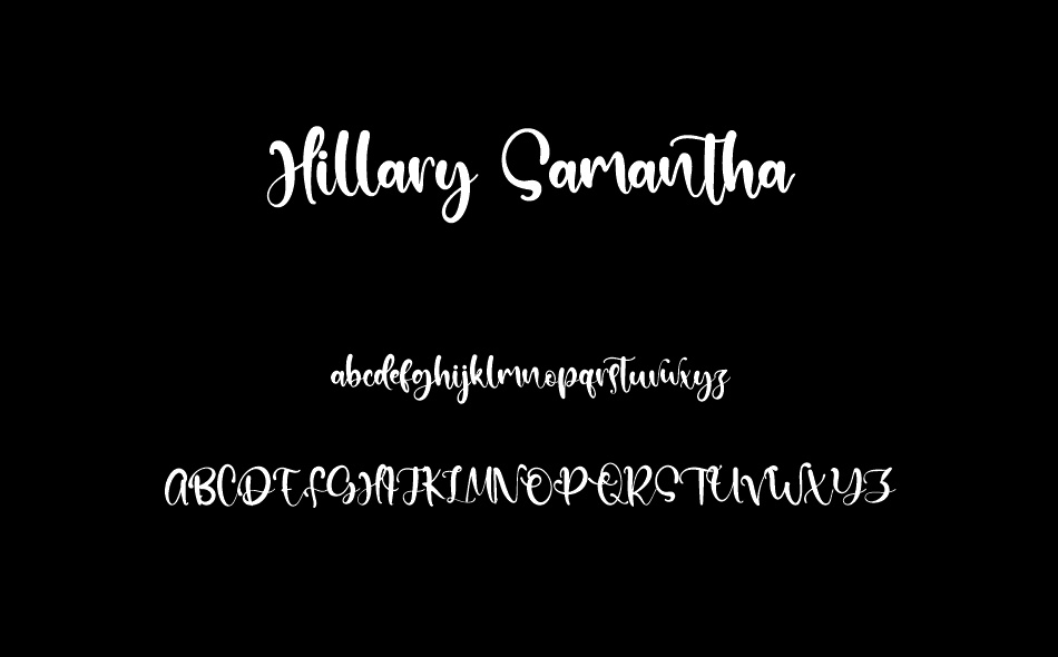 Hillary Samantha font