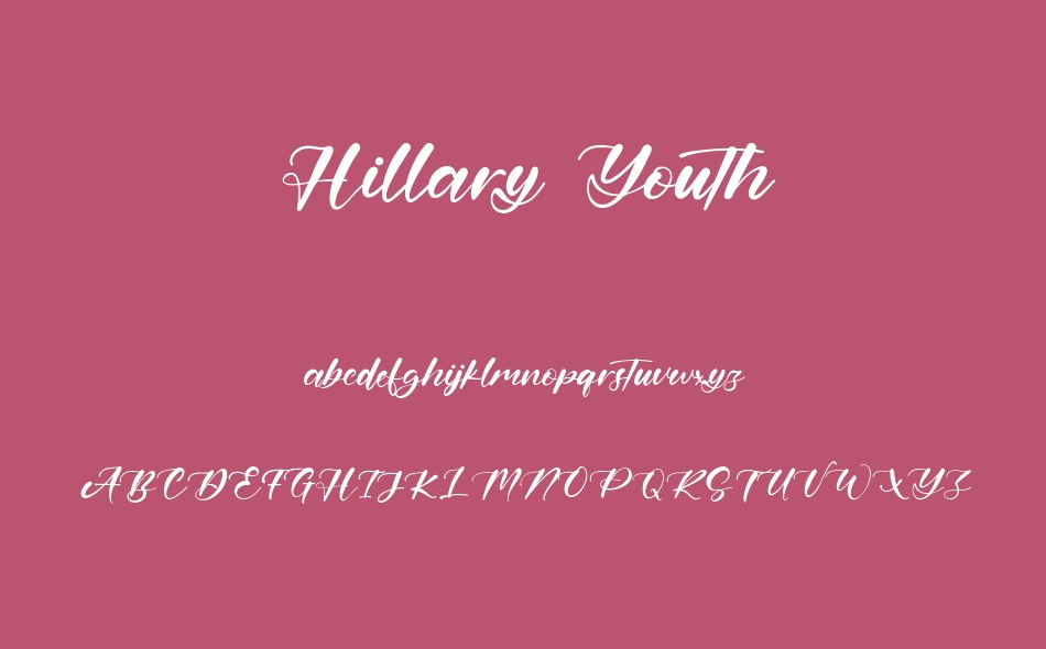 Hillary Youth font