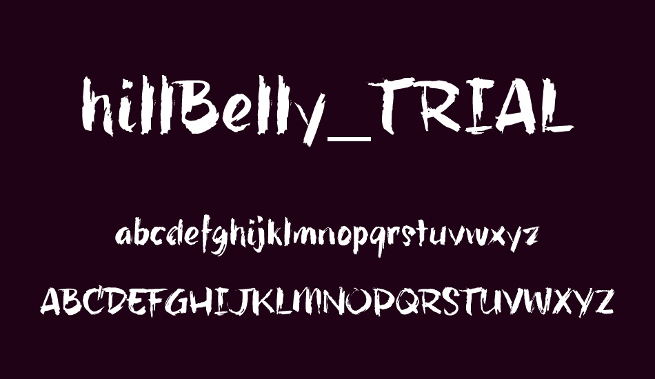 hillBelly_TRIAL font