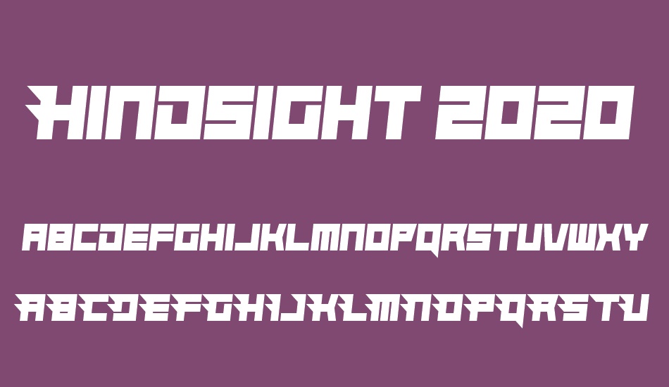 Hindsight 2020 font