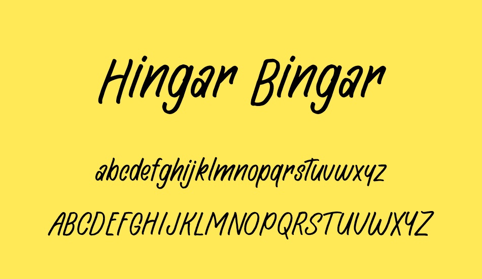 Hingar Bingar font