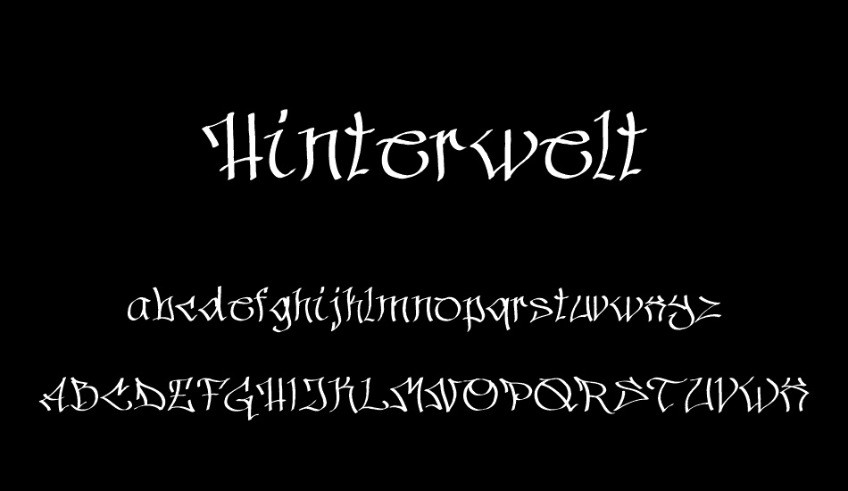 hinterwelt font