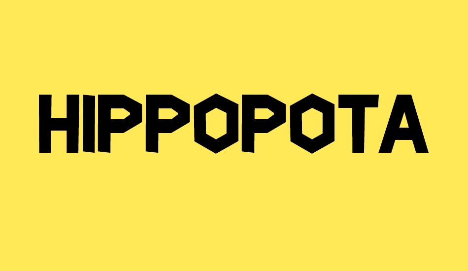 Hippopotamus Apocalypse font big