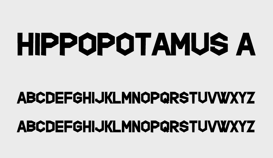 Hippopotamus Apocalypse font