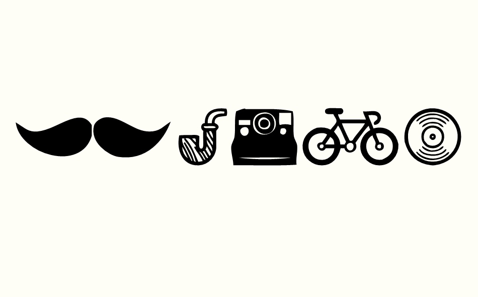 Hipster Icons font big