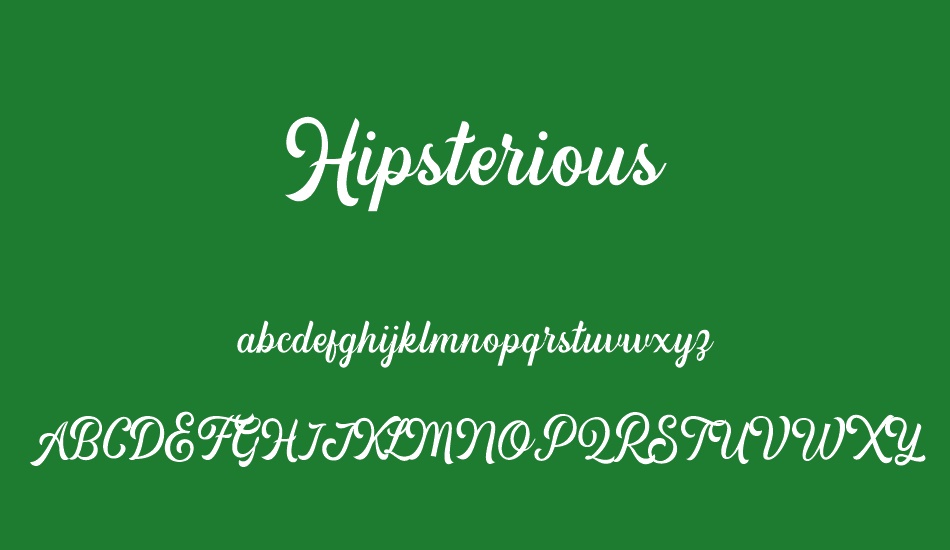 Hipsterious DEMO font
