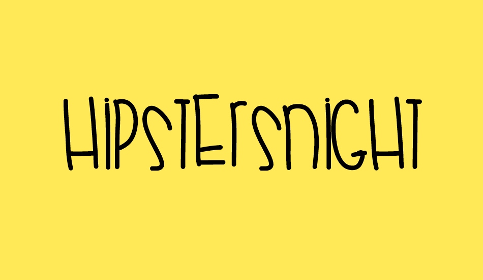 HipstersNight font big