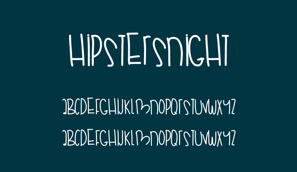 HipstersNight font