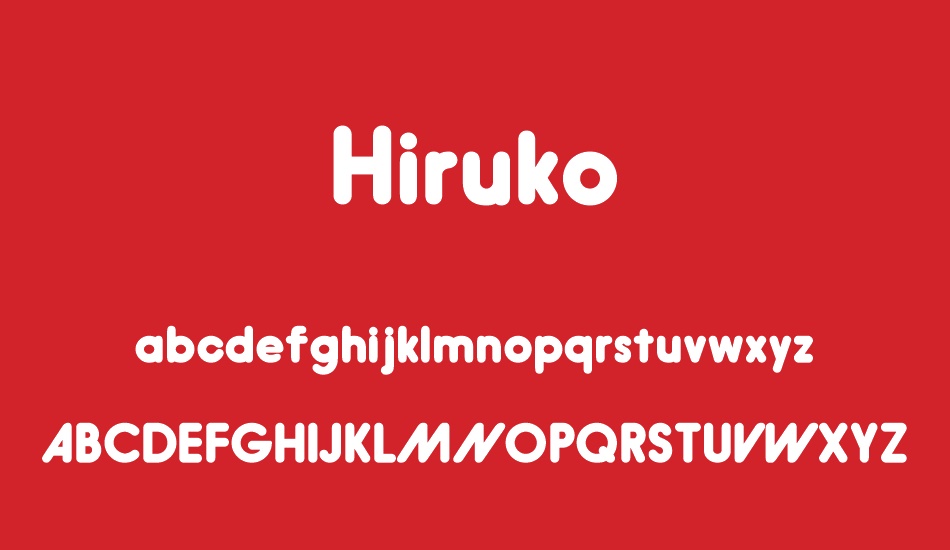 Hiruko font
