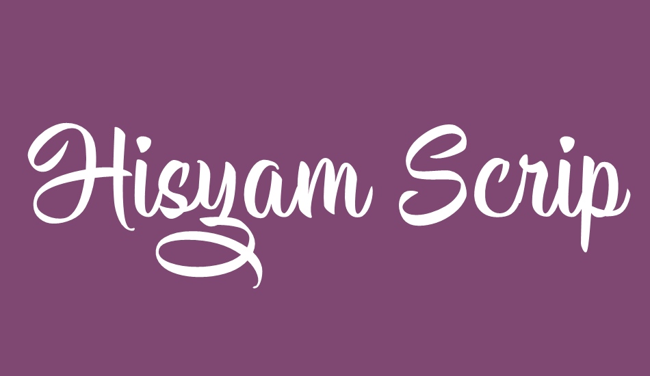 Hisyam Script Personal Use font big