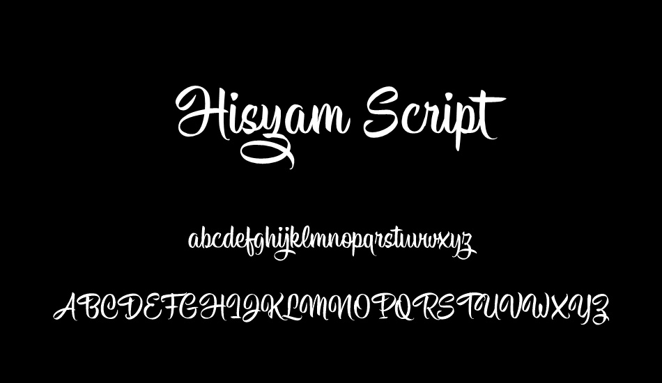 Hisyam Script Personal Use font