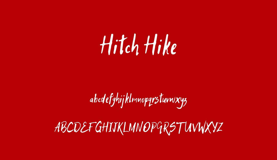 Hitch Hike font