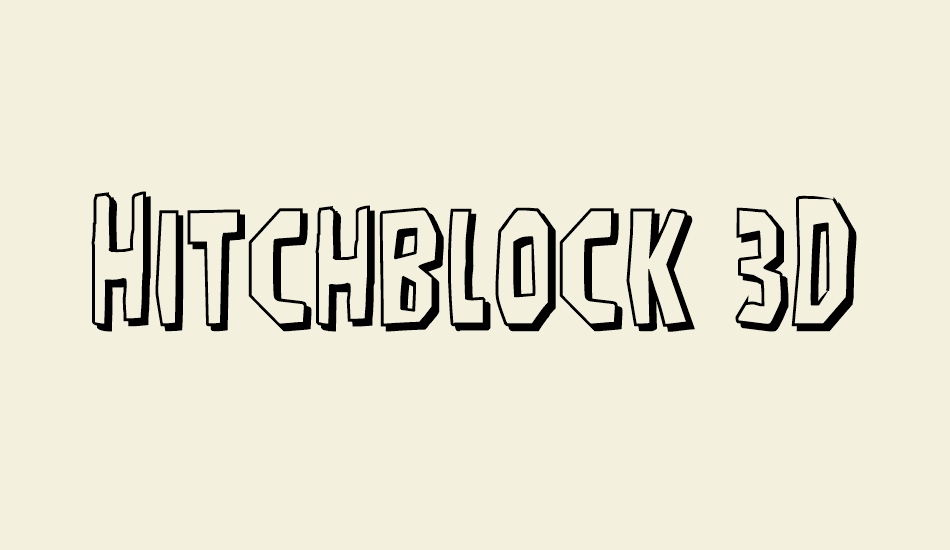 Hitchblock 3D font big