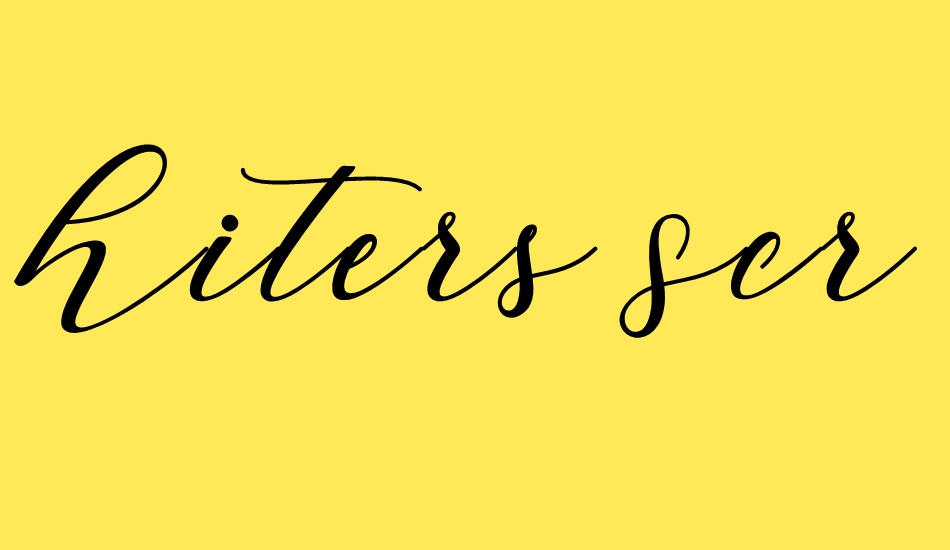 Hiters Script font big