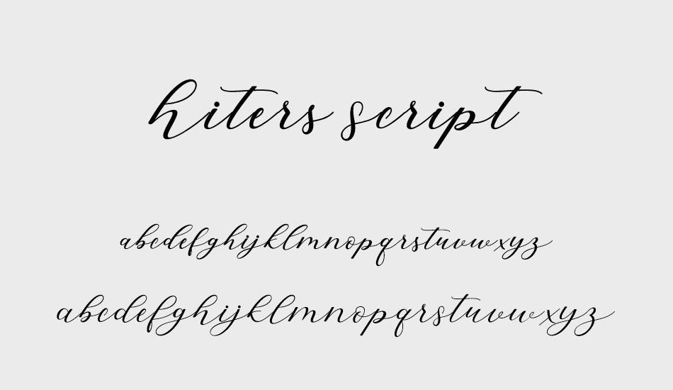Hiters Script font