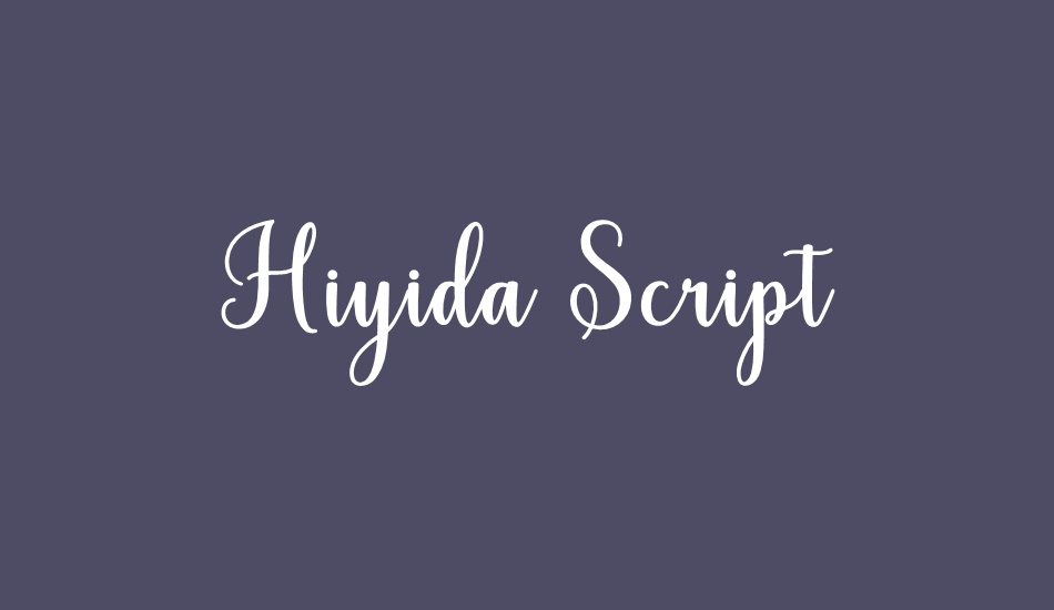 Hiyida Script Demo font big