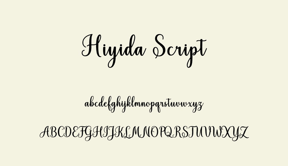 Hiyida Script Demo font