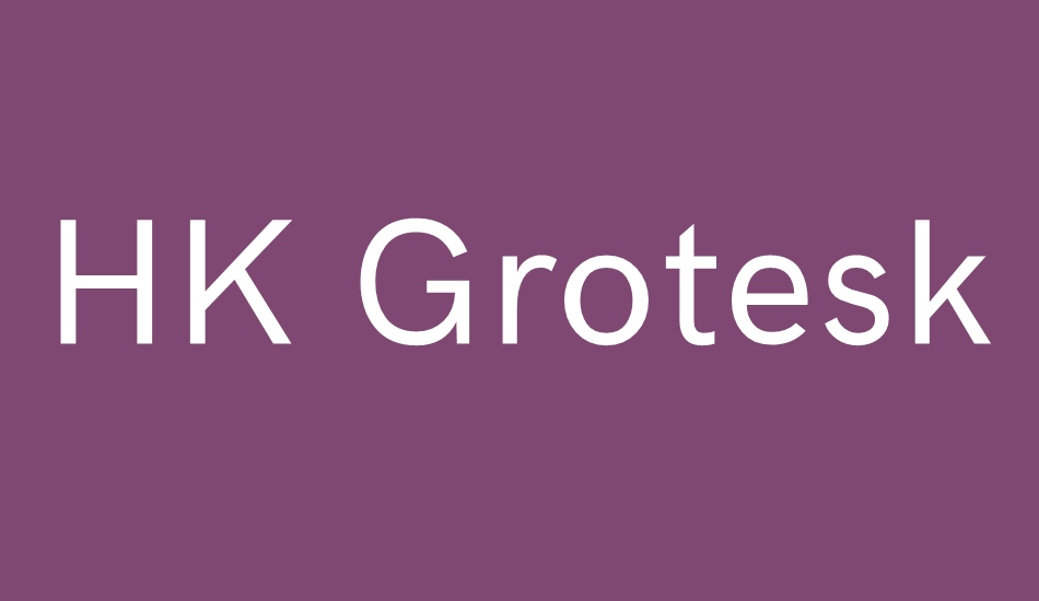 HK Grotesk font big