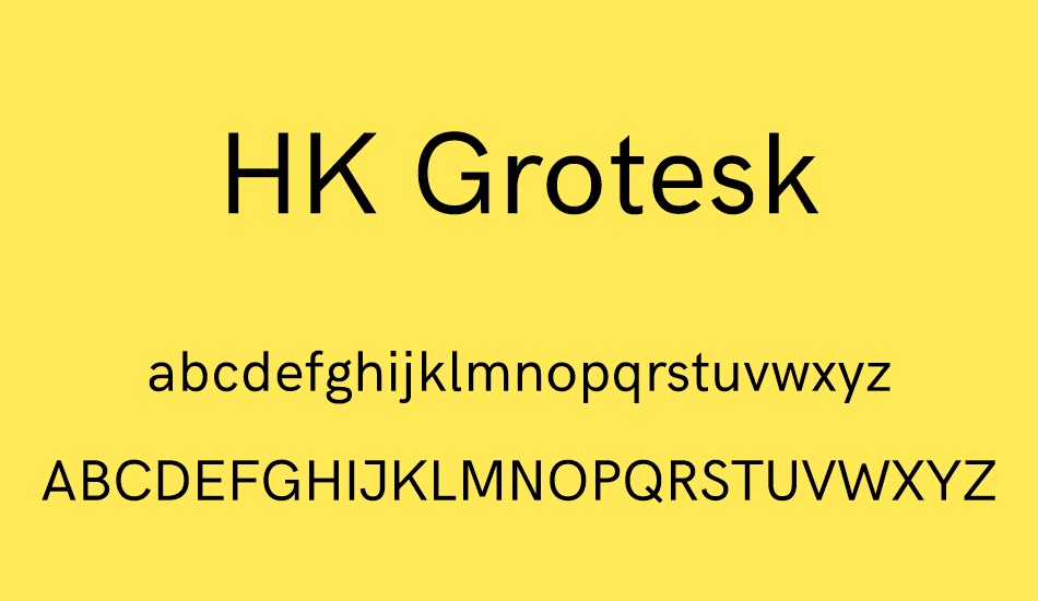 HK Grotesk font