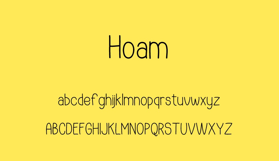 Hoam font