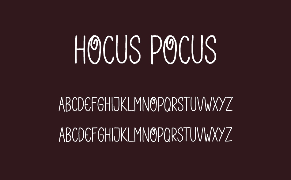 Hocus Pocus font