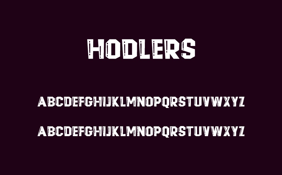 Hodlers font
