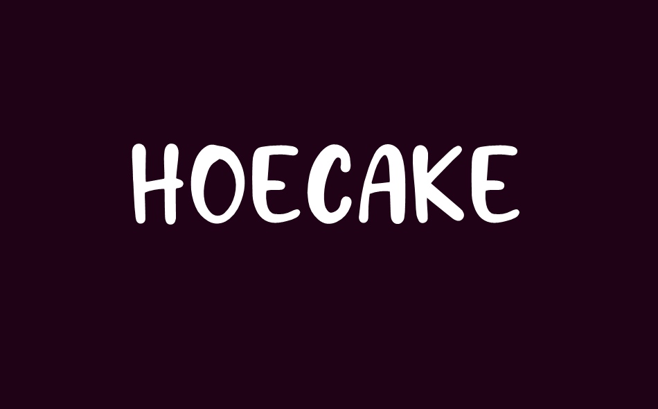 Hoecake font big