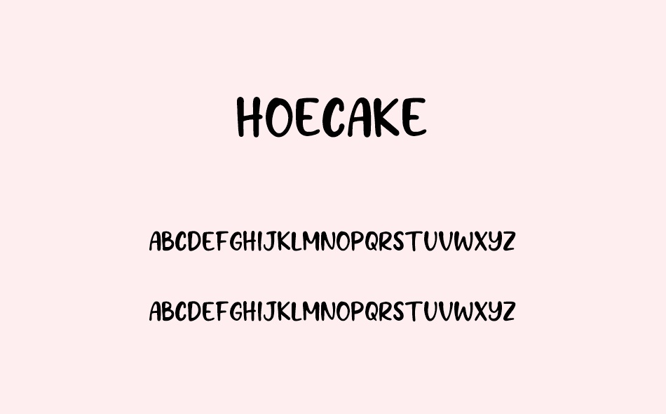 Hoecake font