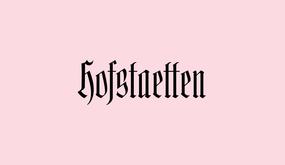 Hofstaetten font big