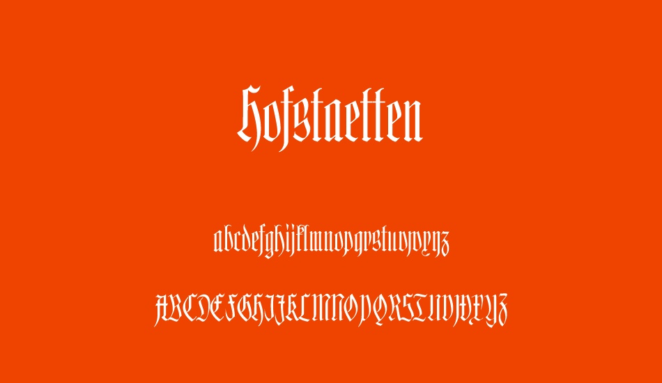 Hofstaetten font