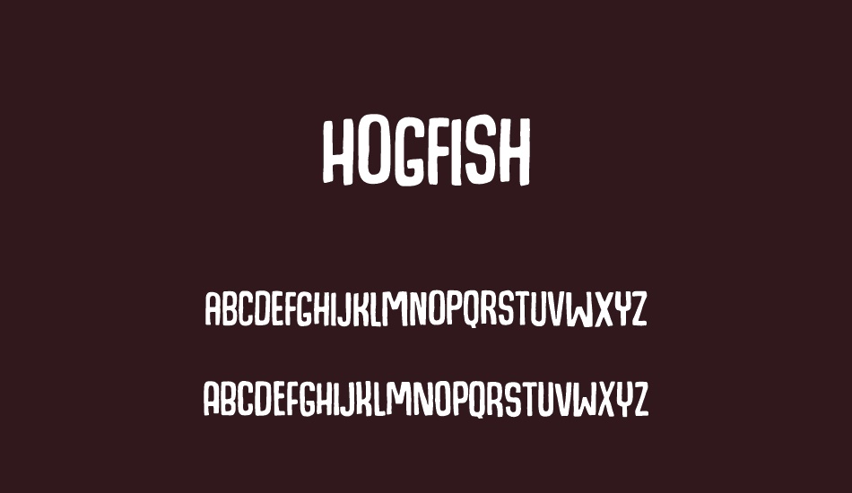Hogfish DEMO font