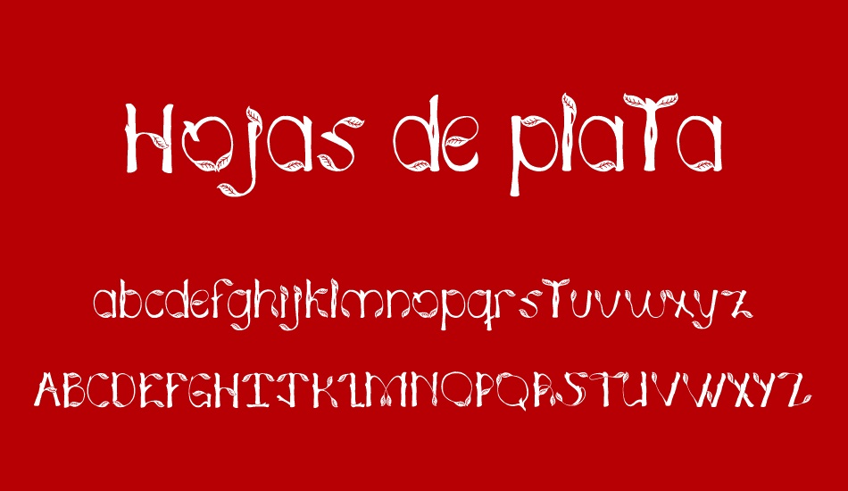 Hojas de plata font