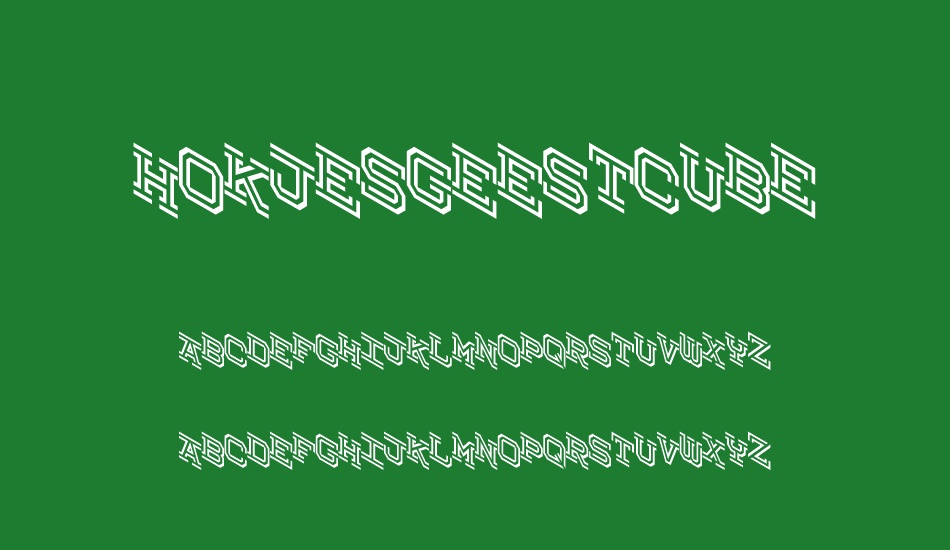 Hokjesgeestcube font