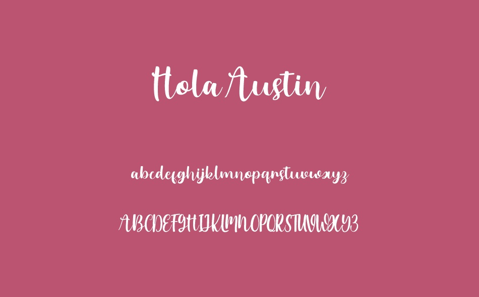 Hola Austin font