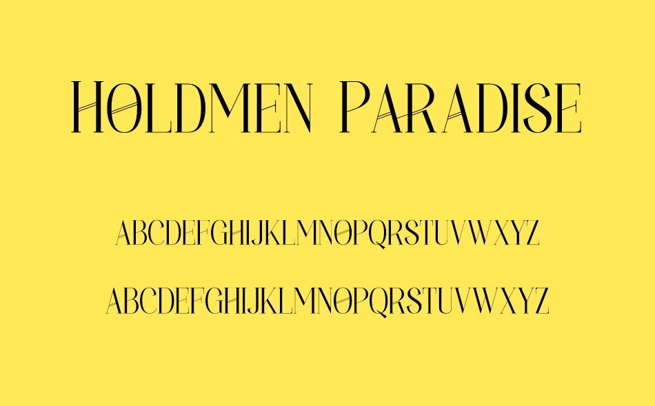 Holdmen Paradise font