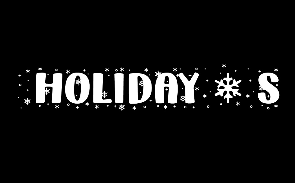 Holiday Snowflakes font big