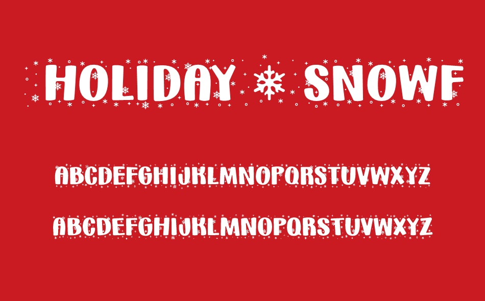 Holiday Snowflakes font