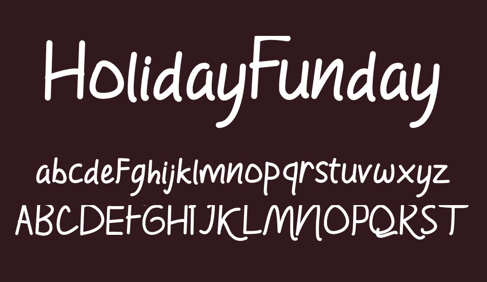 holidayfunday font