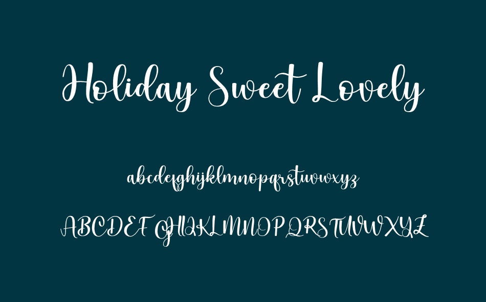 Holiday Sweet Lovely font