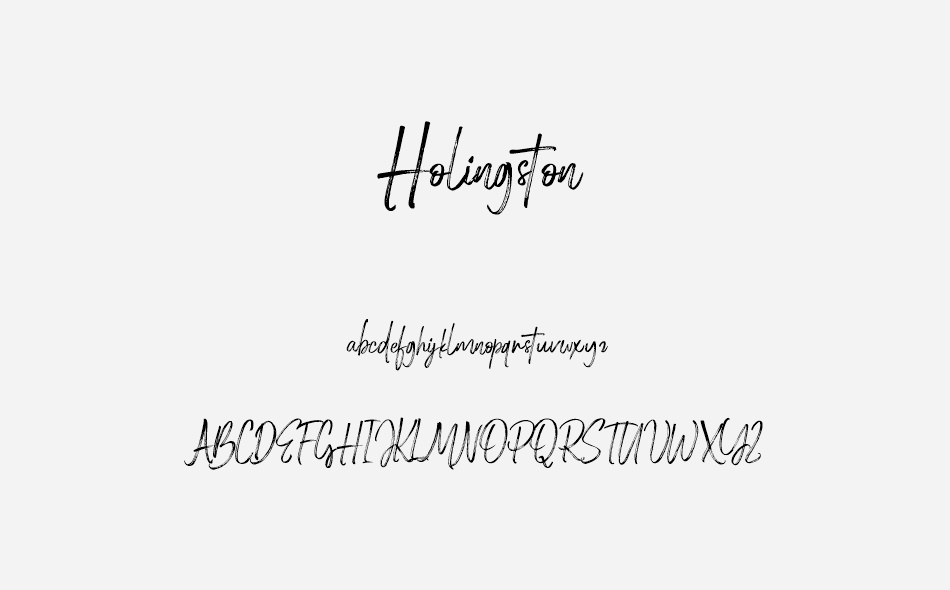 Holingston font