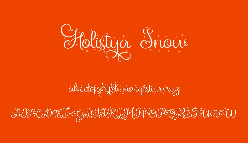 Holistya Snow font