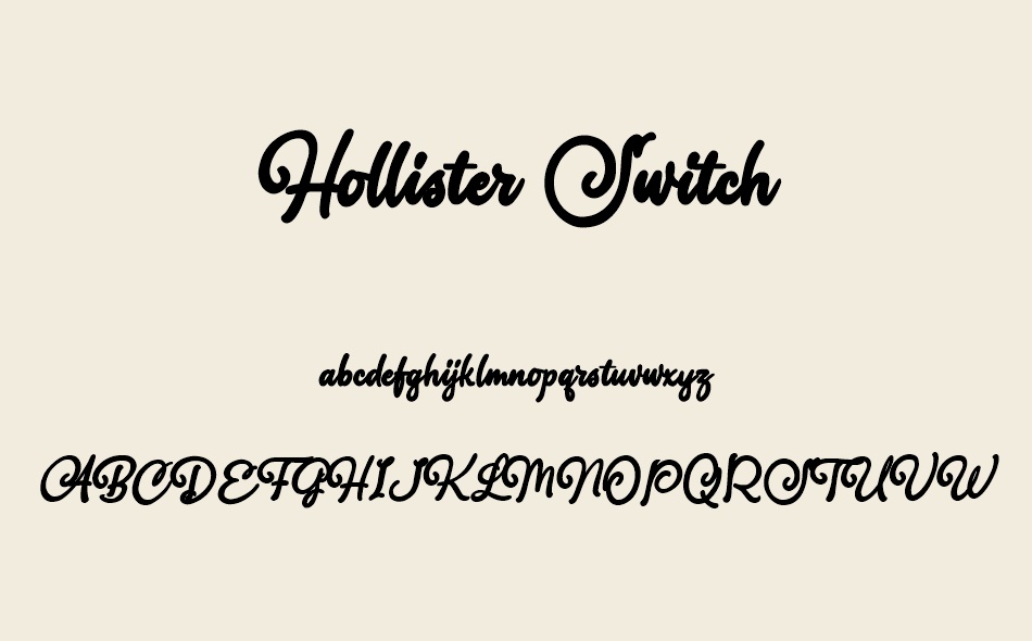 Hollister Switch font