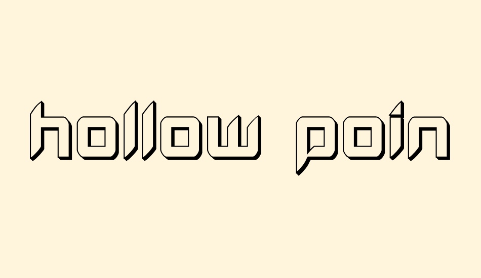 Hollow Point 3D font big