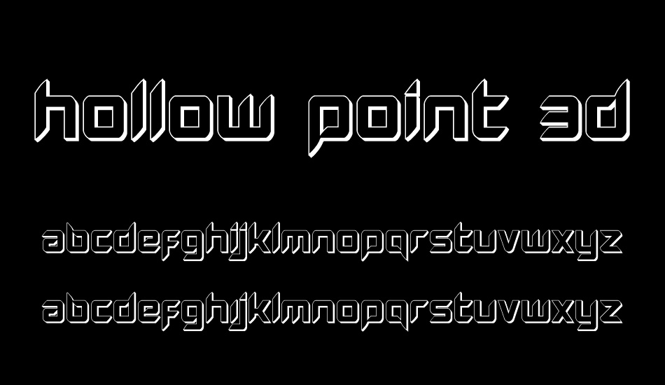 Hollow Point 3D font