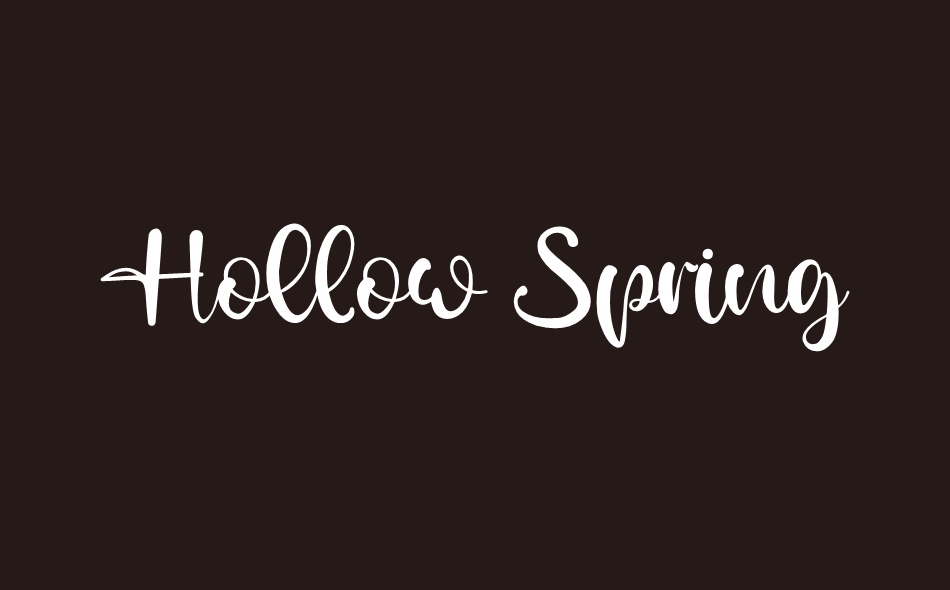 Hollow Spring font big