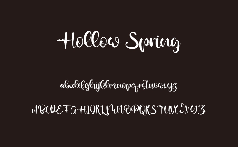 Hollow Spring font