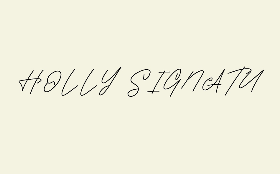 Holly Signature font big