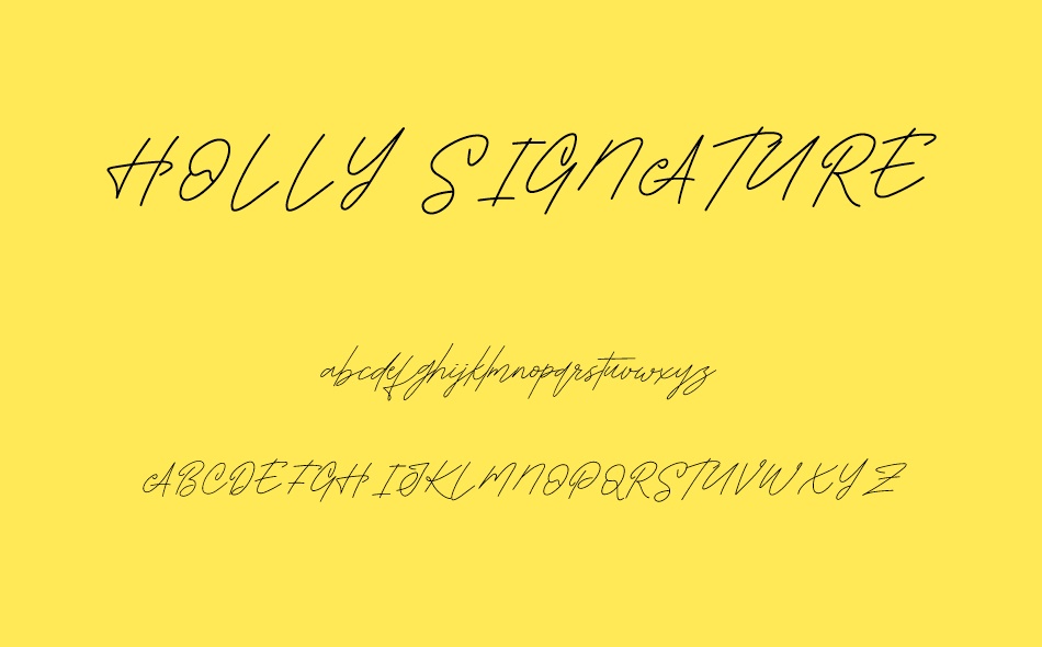 Holly Signature font